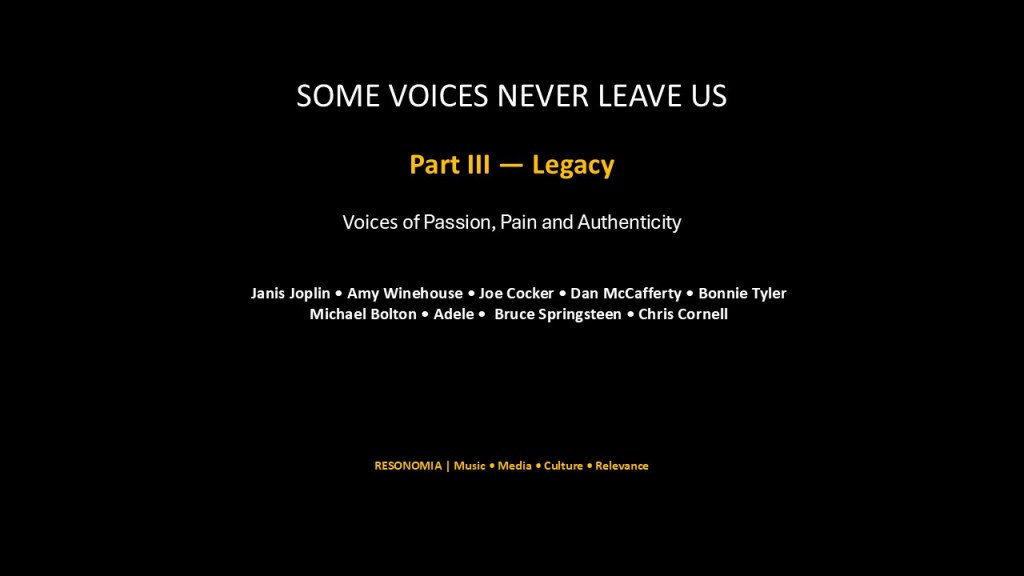 Some Voices Never Leave Us – Part III